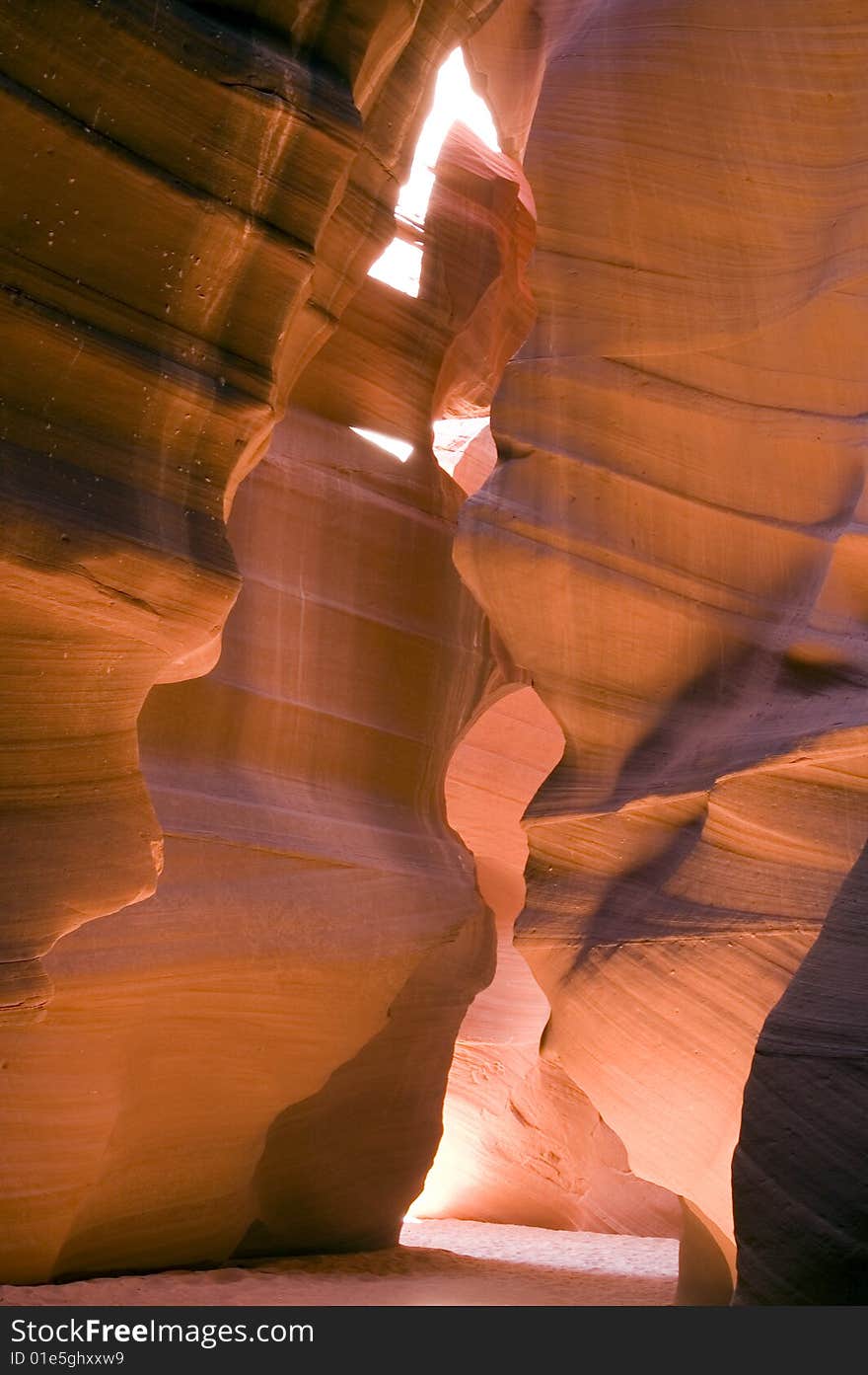 Antelope Cayon is a slot Canyon formed by flash floods. Antelope Cayon is a slot Canyon formed by flash floods