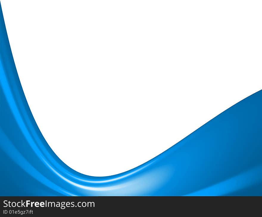 Blue waves on white background