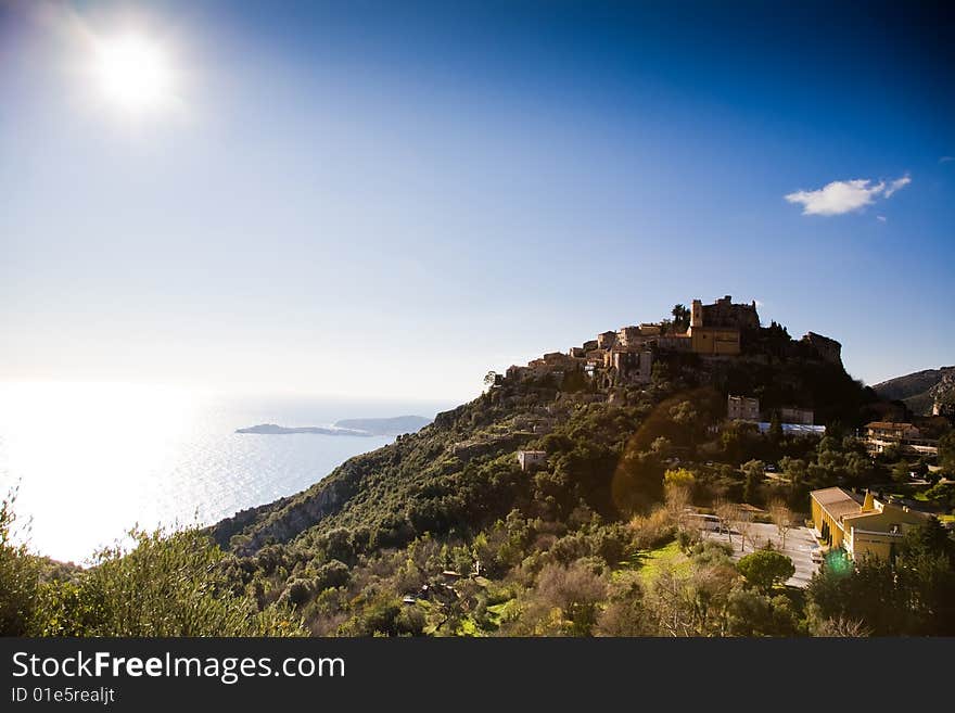 Sea View Near The Nice. France. Europe Travel Series.