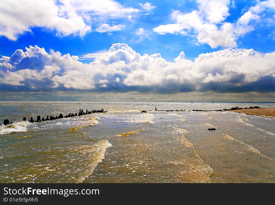 Azov Sea Coast. Summer nature. Azov Sea Coast. Summer nature