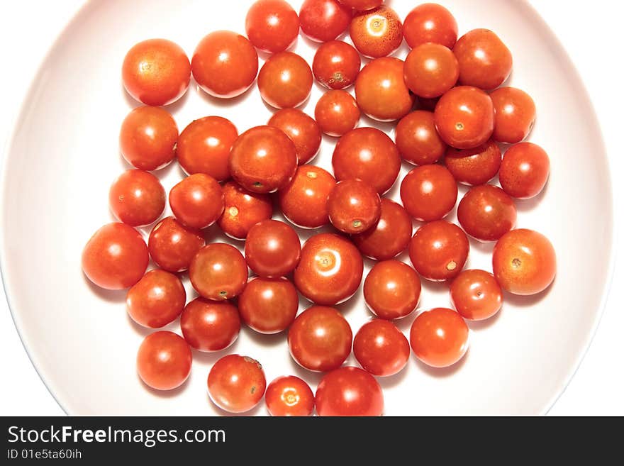 Large bowl of fresh organic ripe tomatoes. Large bowl of fresh organic ripe tomatoes