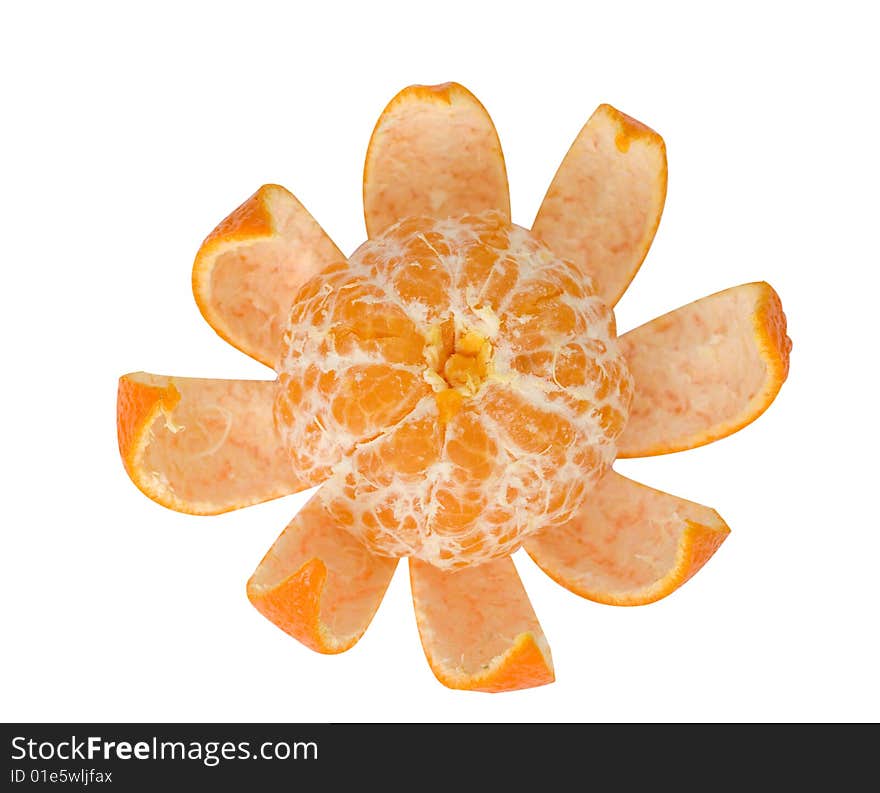 Tangerine isloated on white background