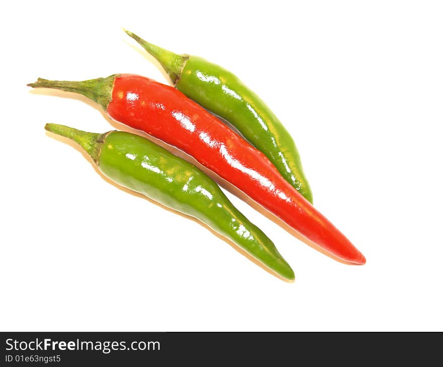 Green And Red Chillies