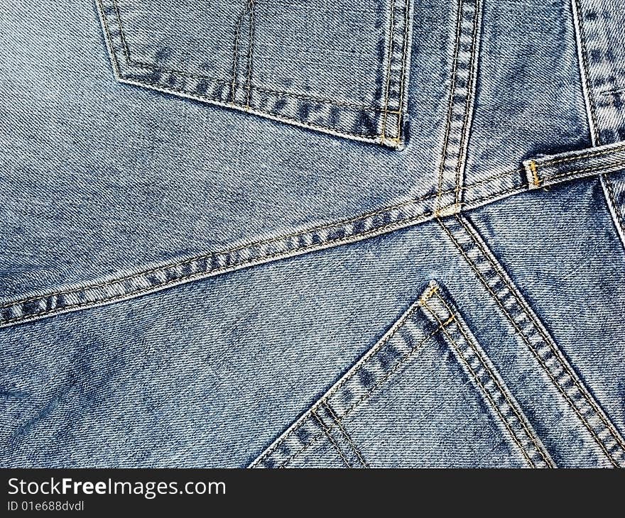 Blue jeans with pokets