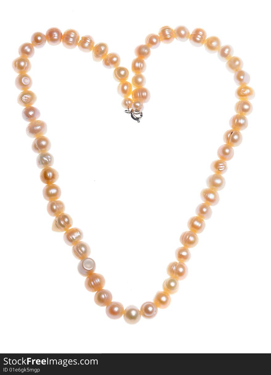 Heart Shaped Pearl Neckless