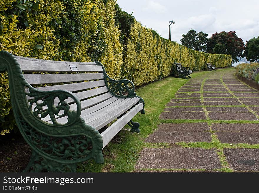 Chairs  in an Euro style  garden