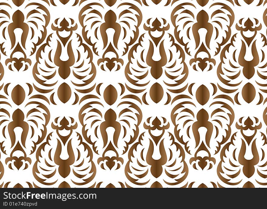 Ottoman style wallpaper pattern and shape. Ottoman style wallpaper pattern and shape