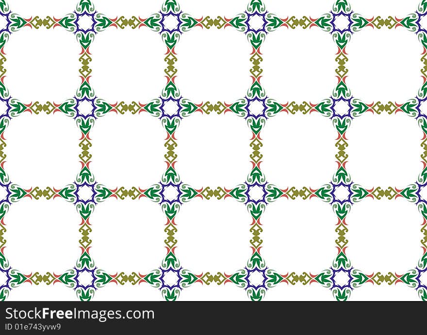 Ottoman style wallpaper pattern and shape. Ottoman style wallpaper pattern and shape