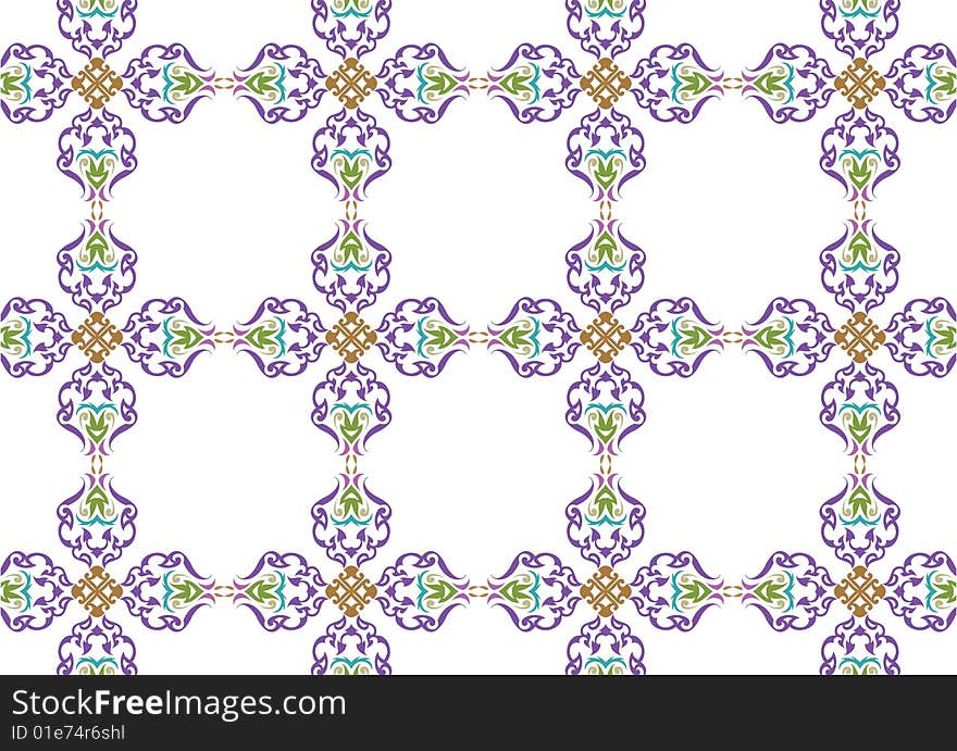 Ottoman style wallpaper pattern and shape. Ottoman style wallpaper pattern and shape