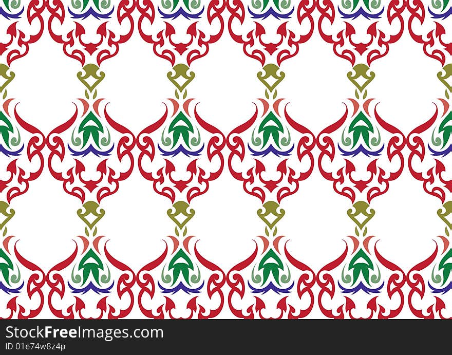 Ottoman style wallpaper pattern and shape. Ottoman style wallpaper pattern and shape