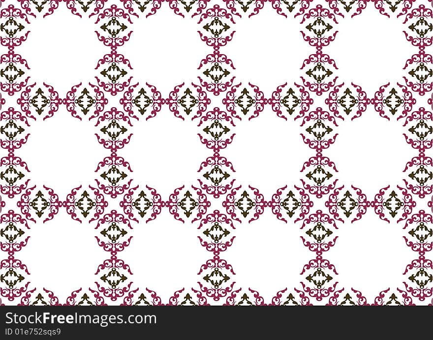 Ottoman style wallpaper pattern and shape. Ottoman style wallpaper pattern and shape