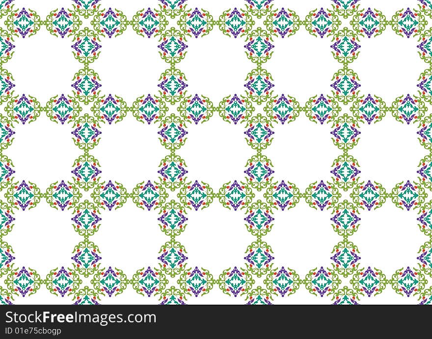 Ottoman style wallpaper pattern and shape. Ottoman style wallpaper pattern and shape