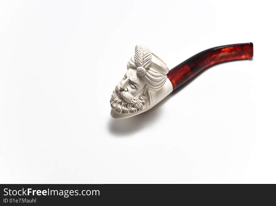 Isolated Sultan Face Smoking Pipe