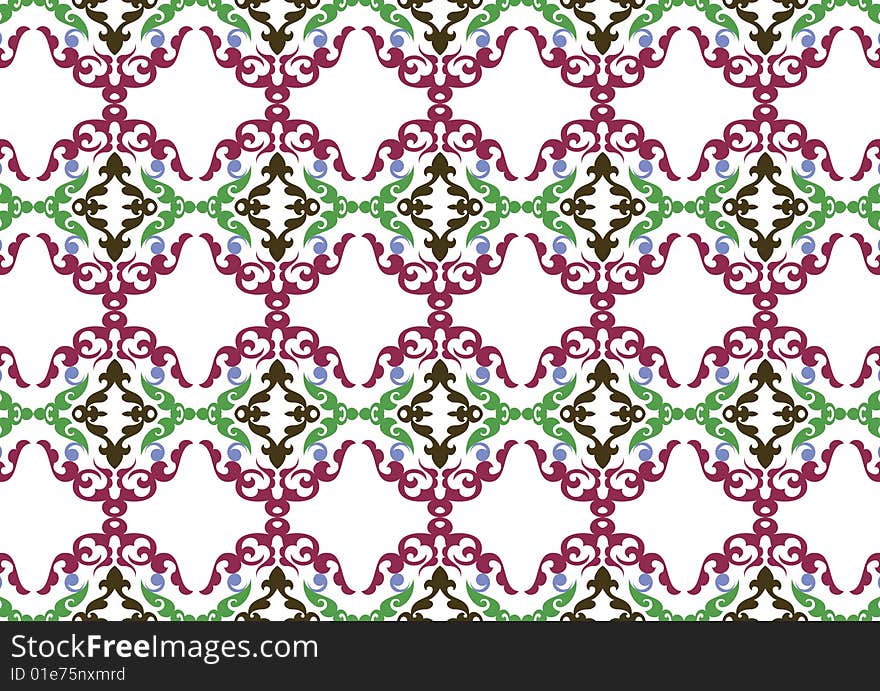 Ottoman style wallpaper pattern and shape. Ottoman style wallpaper pattern and shape