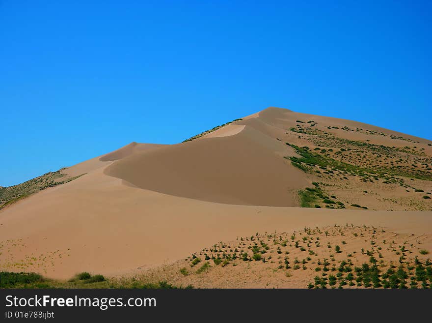 Desert Mountain in Qinghai Lake