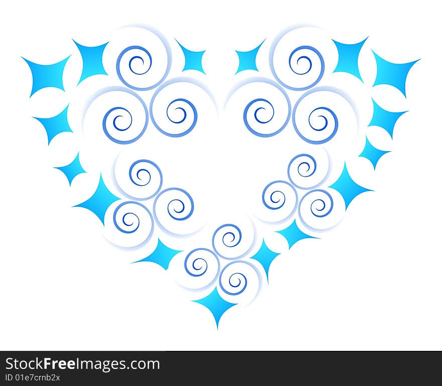 Abstract heart background from tracery