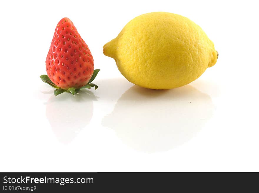 Strawberry And Lemon Abstract