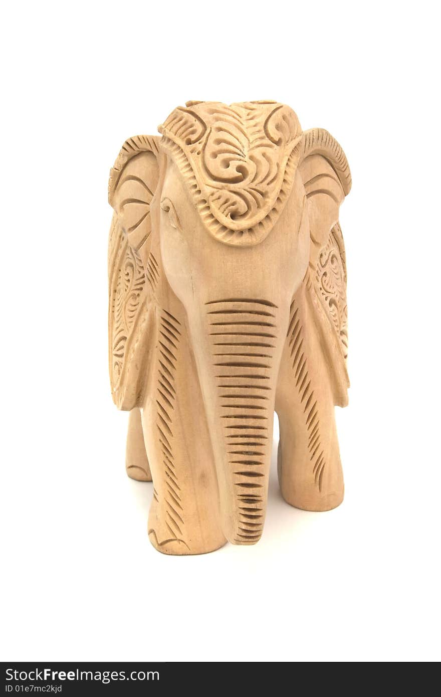 Wooden Elephant Sculpture