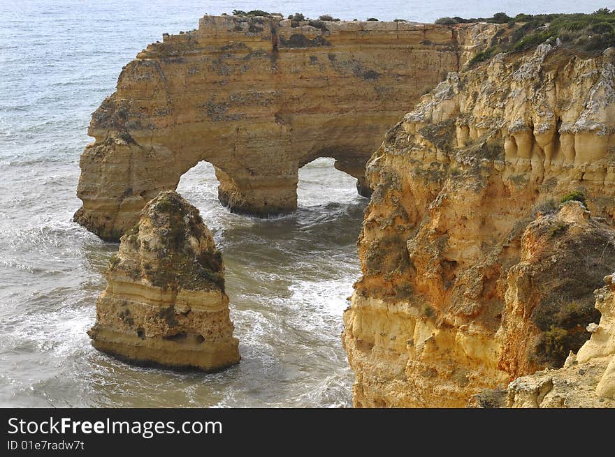 Marinha Beach in Algarve, Portugal