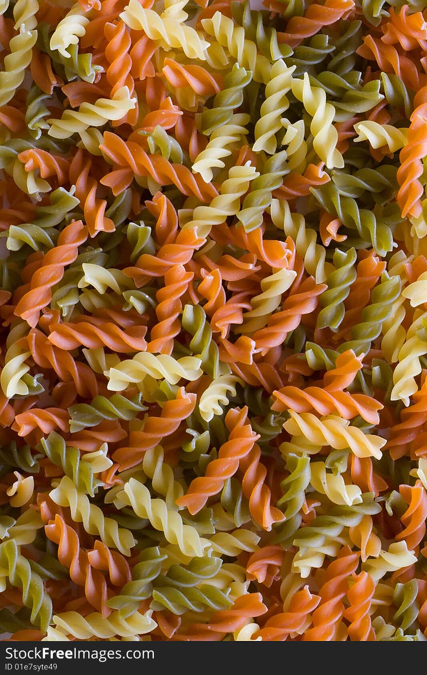 Texture of 3 colors pasta. Texture of 3 colors pasta