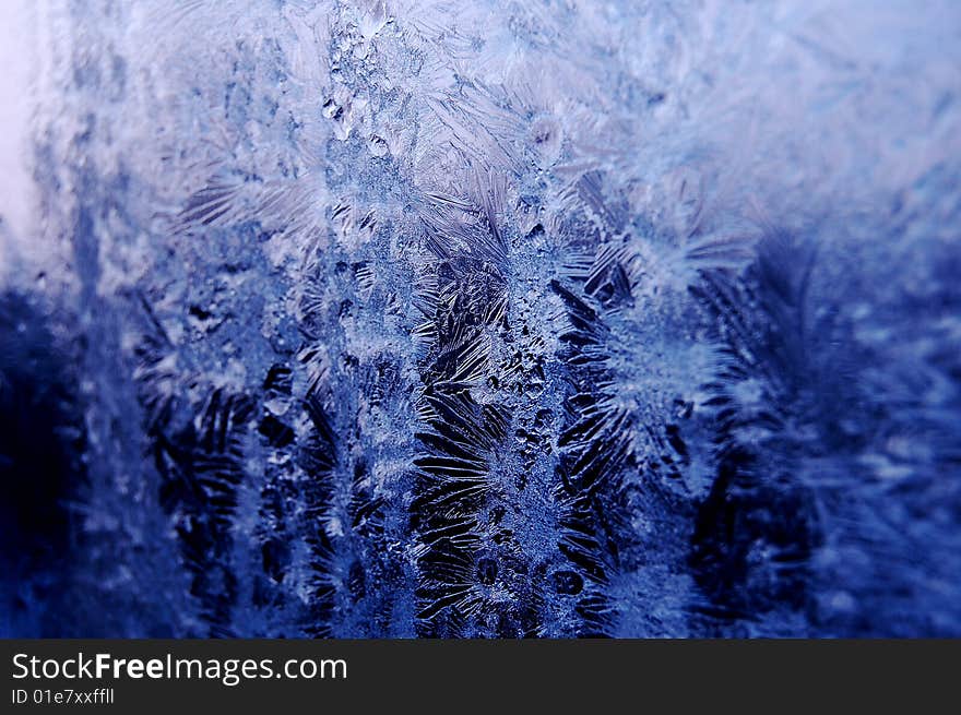 Frosty picture on the window