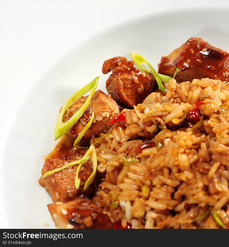 Pork With Fried Rice