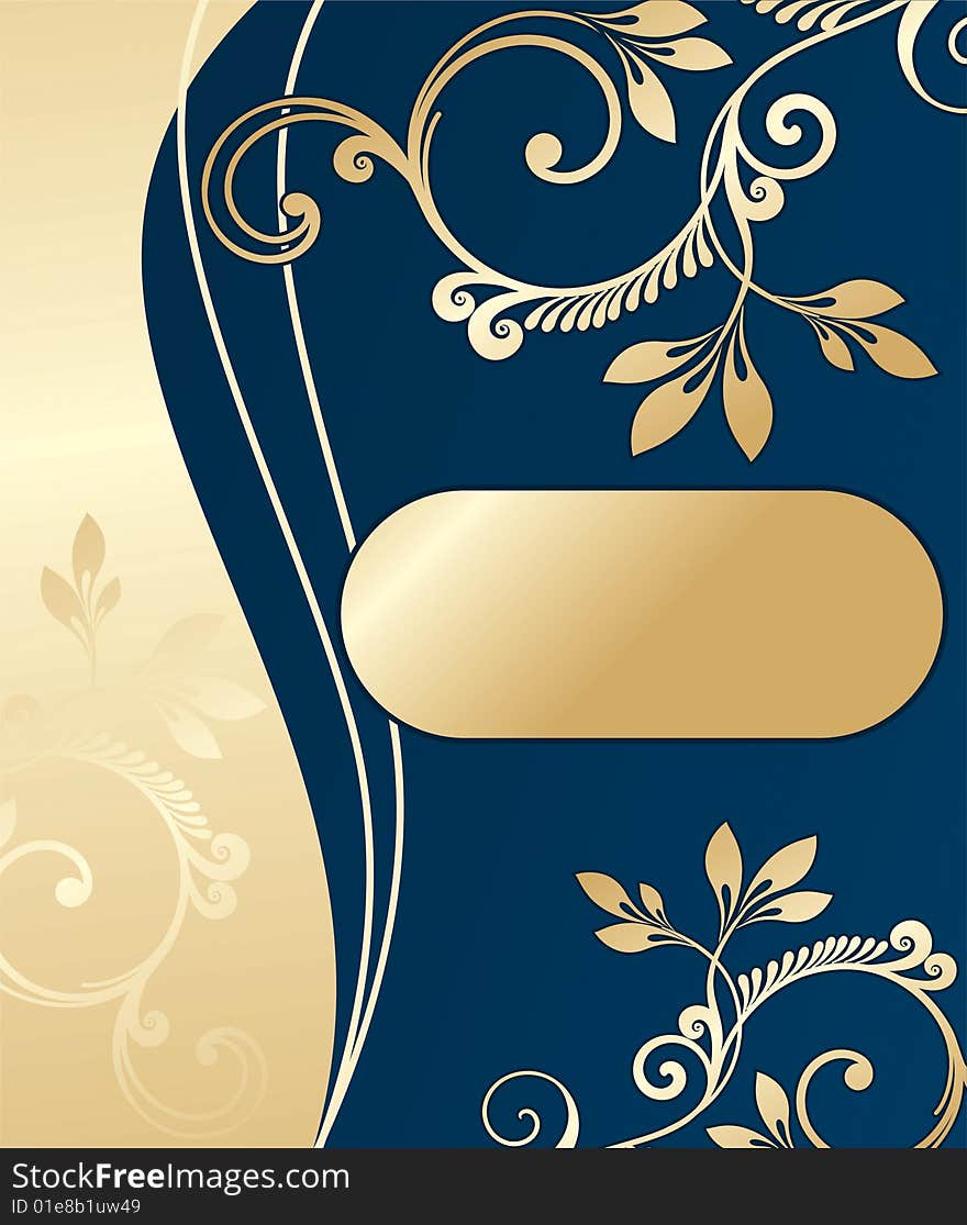 Golden Floral Background