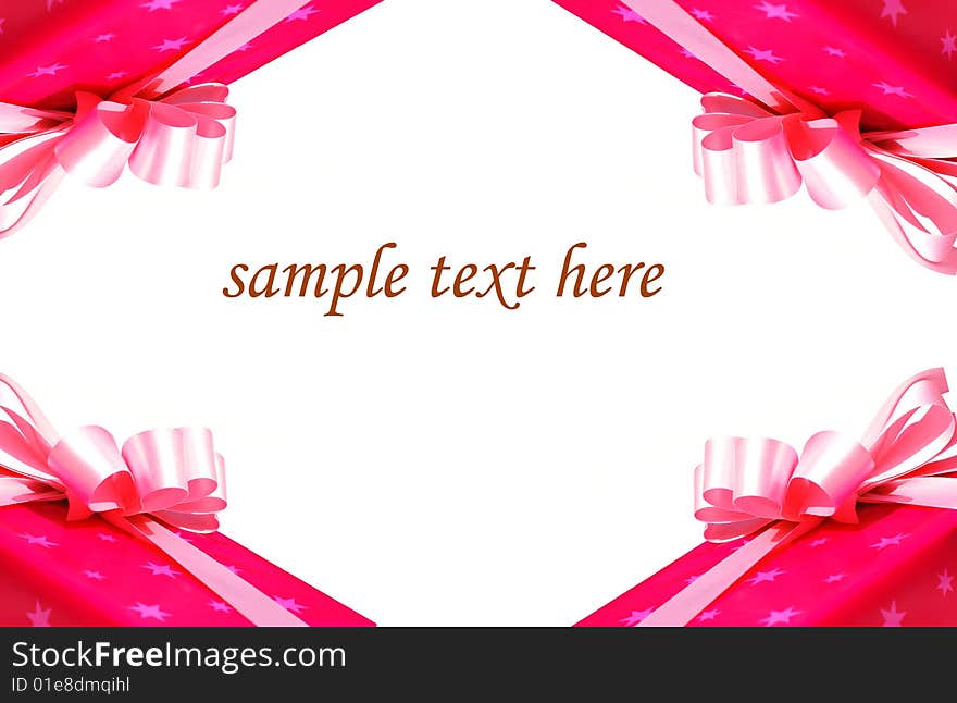 A border of pink presents with room for text. A border of pink presents with room for text