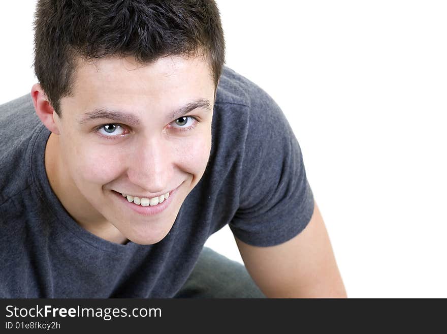 Closeup portrait of a good looking guy with copy space. Closeup portrait of a good looking guy with copy space