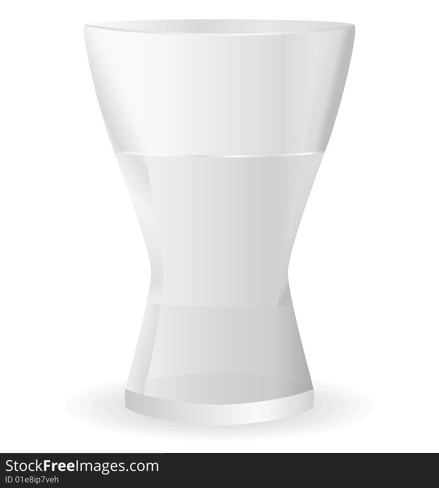 Glass isolated on a white background. Vector illustration