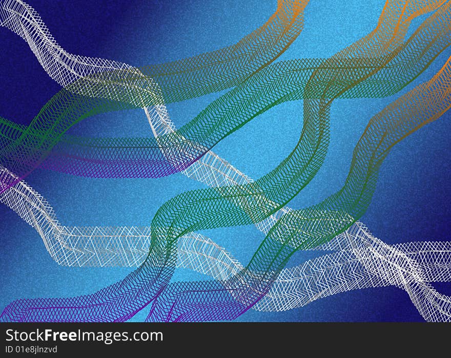 Wire-frame shapes are featured in an abstract background illustration. Wire-frame shapes are featured in an abstract background illustration.