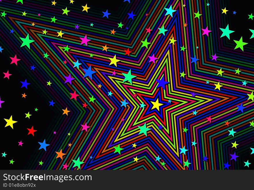 Vector illustration of Star Background