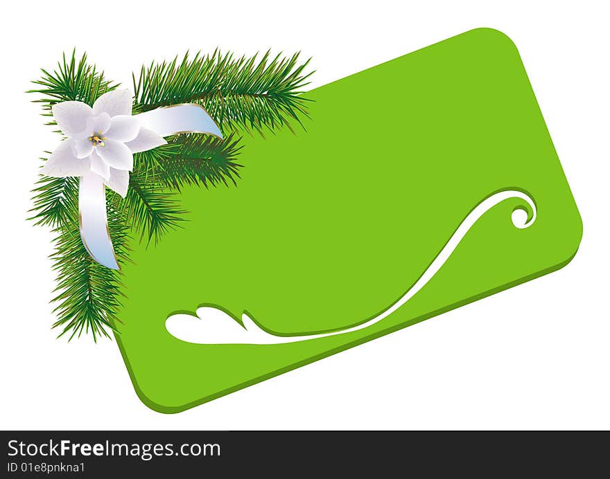 Green christmas composition, background vector