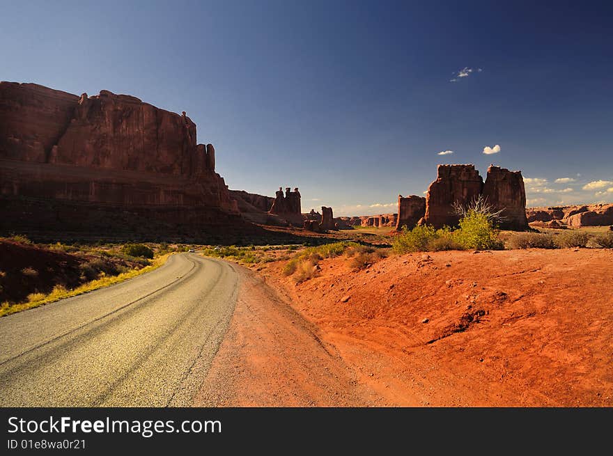 Road at Arches National Park Utah