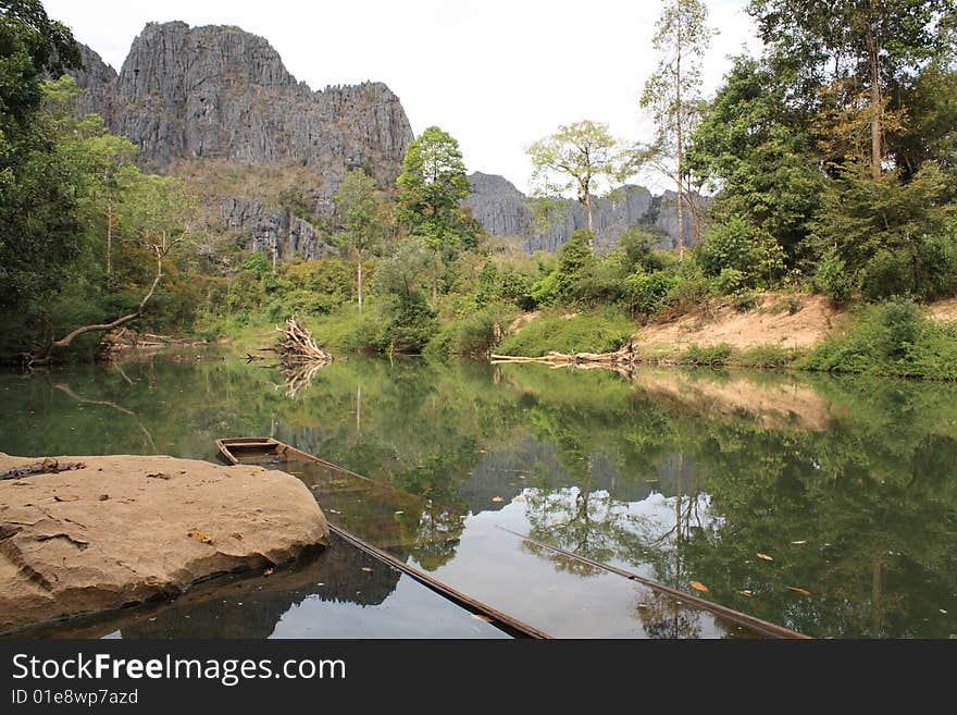 Behind Tham Kong Lo Cave