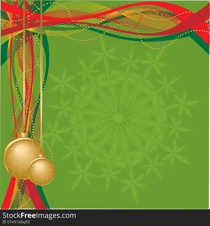 Christmas background with snowflakes, vector illustration