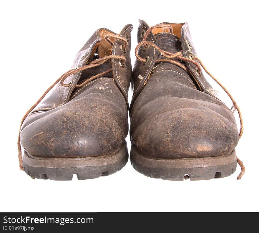 Pair of old worn boots