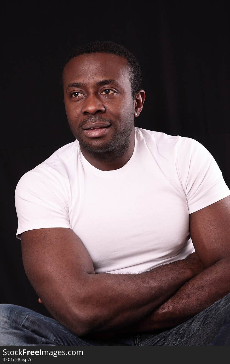 Portrait of a young man in the studio. Portrait of a young man in the studio