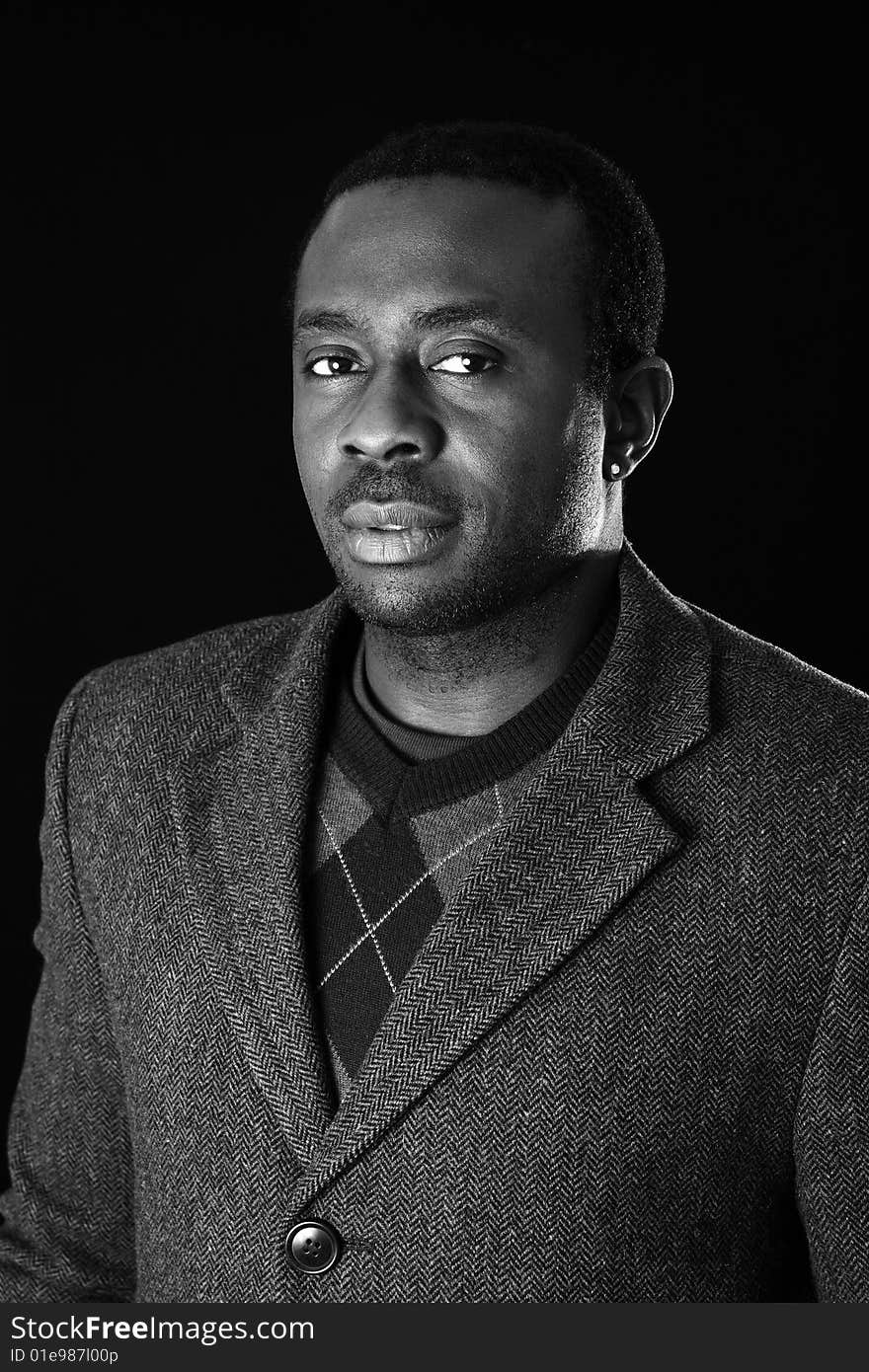 Portrait of a young man in the studio. Portrait of a young man in the studio