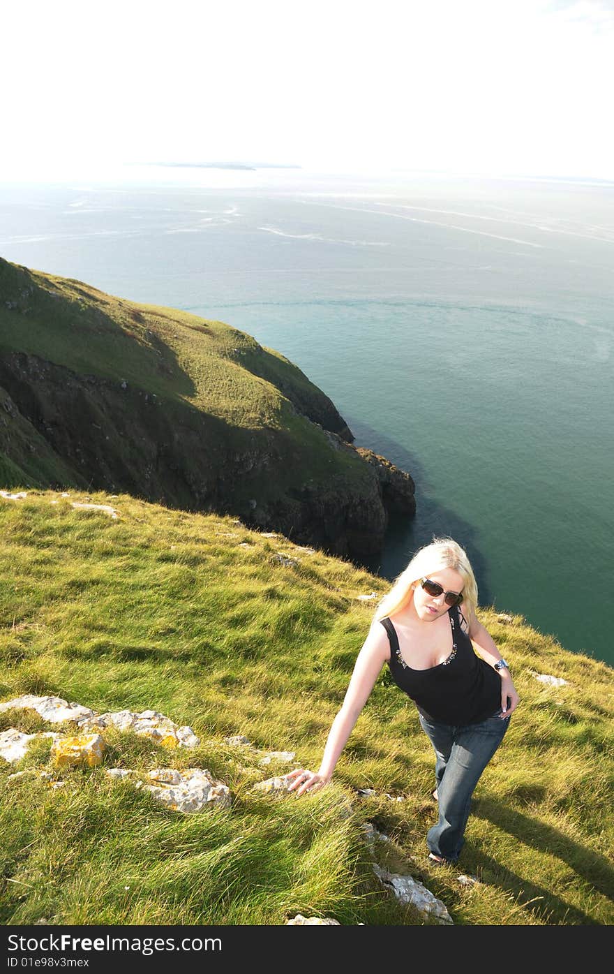 Lady on the cliffs