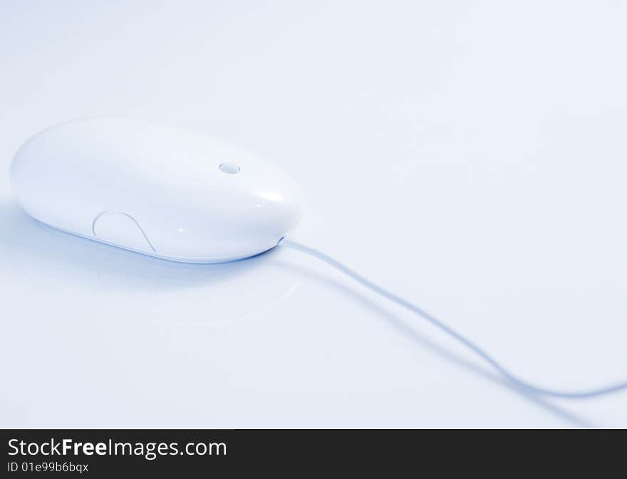 White mouse on white backround