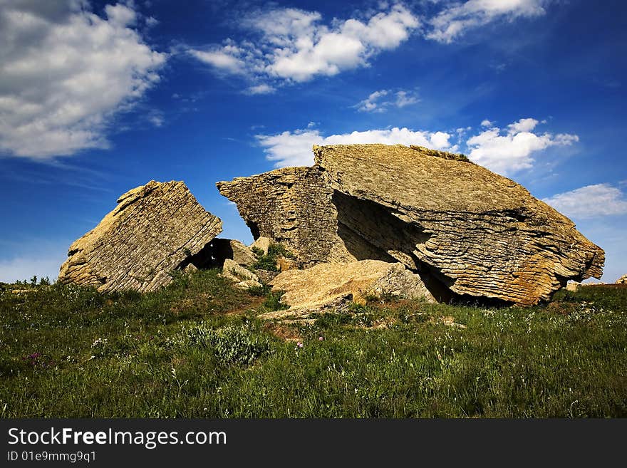 Grassland rock