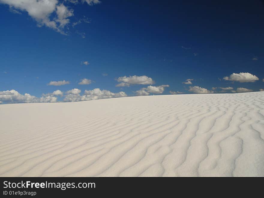 White Sands And Blue Sky