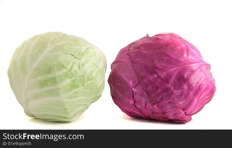 Red And Common Cabbages