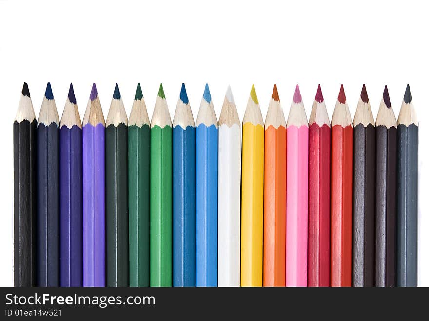 Photo of various color pencils. Photo of various color pencils