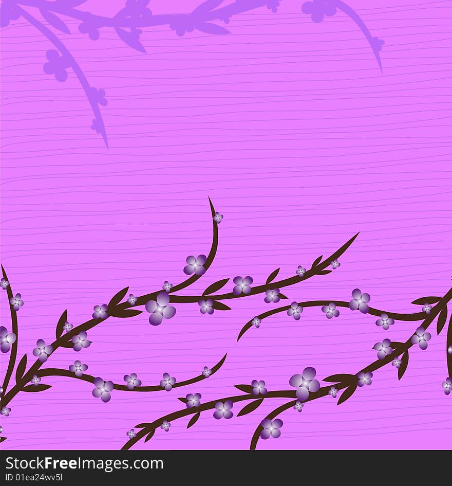 Branch of a plant, the Japanese style, background