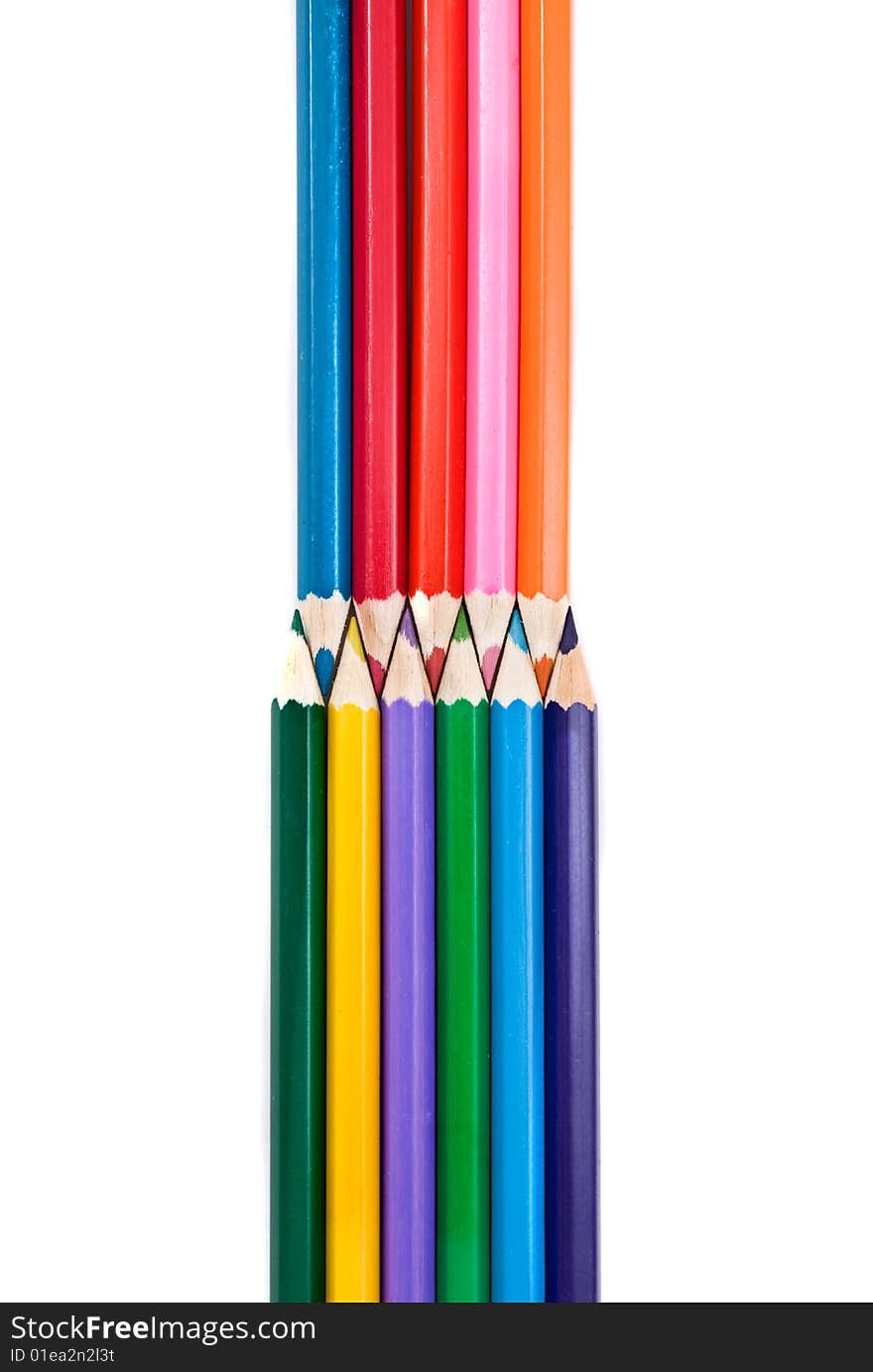 Color Pencils Isolated On White