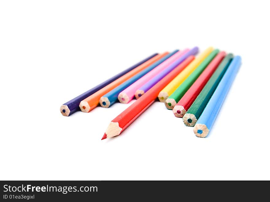 Color Pencils Isolated On White