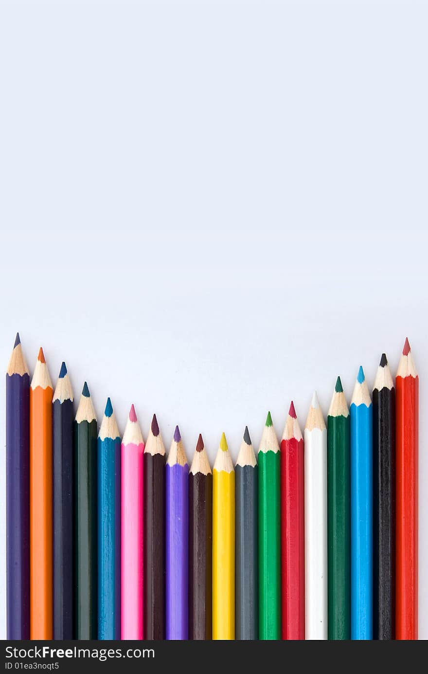 Color Pencils Isolated On White