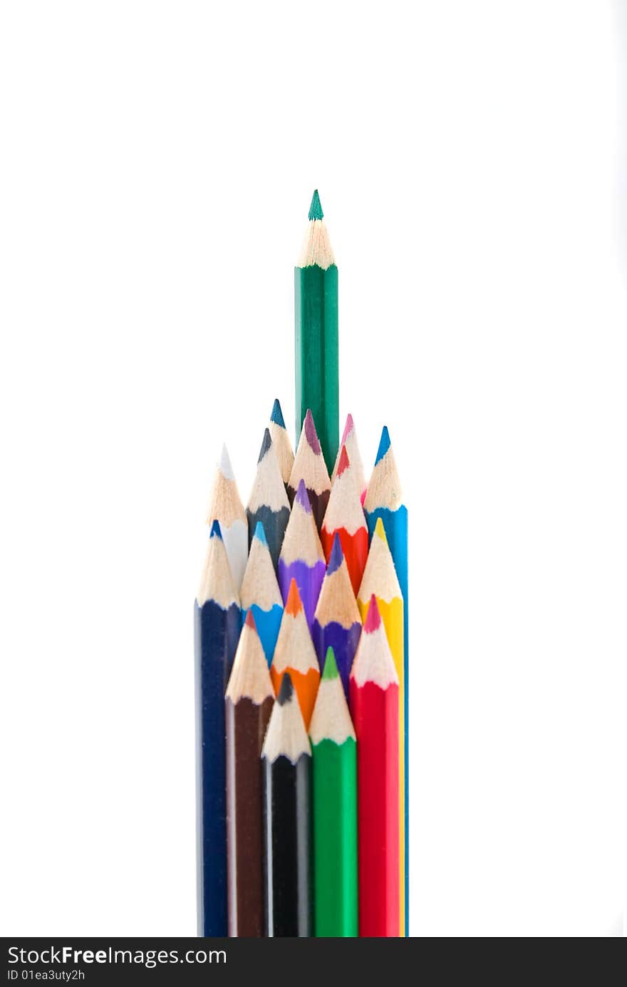 Color Pencils Isolated On White